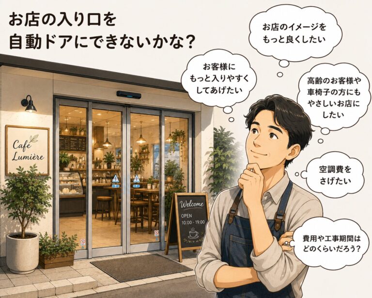 お店の入り口を自動ドアにできないかな